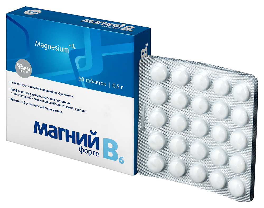 Магний В6 форте таб №50 EVERVA