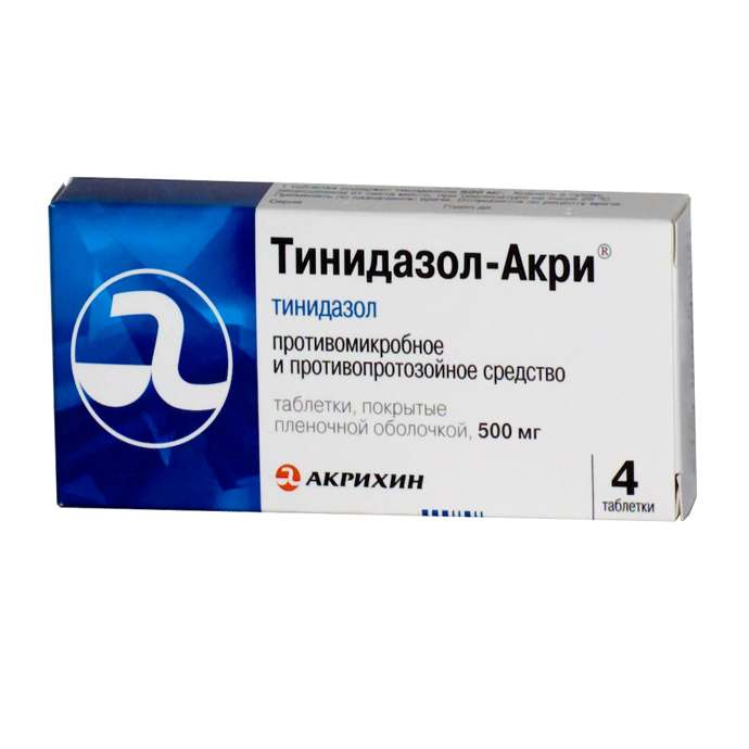 Тинидазол-Акри 500мг таб №4