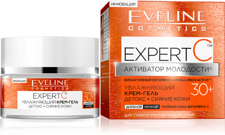 Крем-гель для лица для сухой и чувствительной кожи 30+ "Expert С" Eveline 50мл