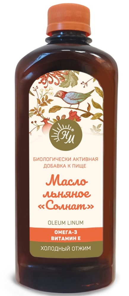 Масло льняное солнат 500мл