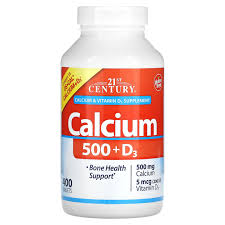 Calcium 500мг+ Vitamin D 5мг  шпучи №20