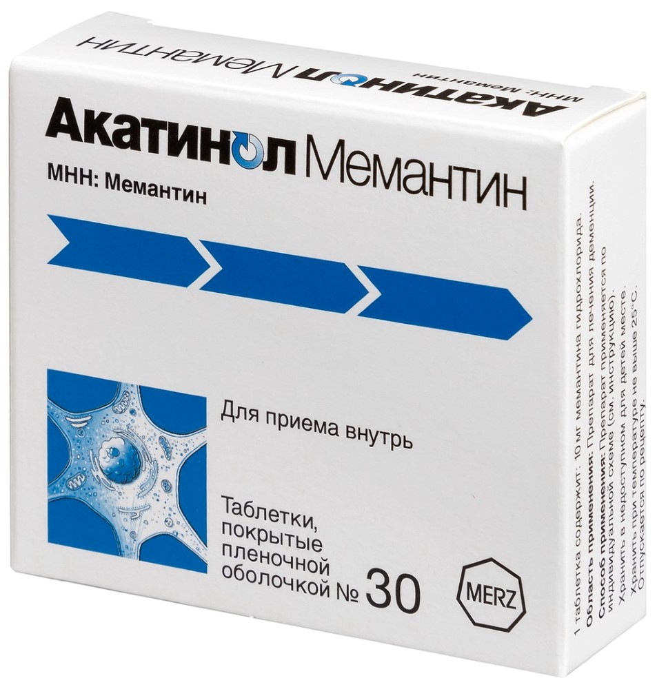 Акатинол мемантин 10мг таб №30