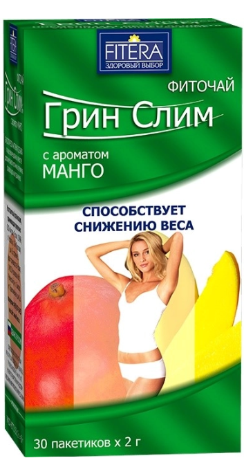 ФИТОЧАЙ ГРИН-СЛИМ ТИ МАНГО 2,0 N30 ПАК