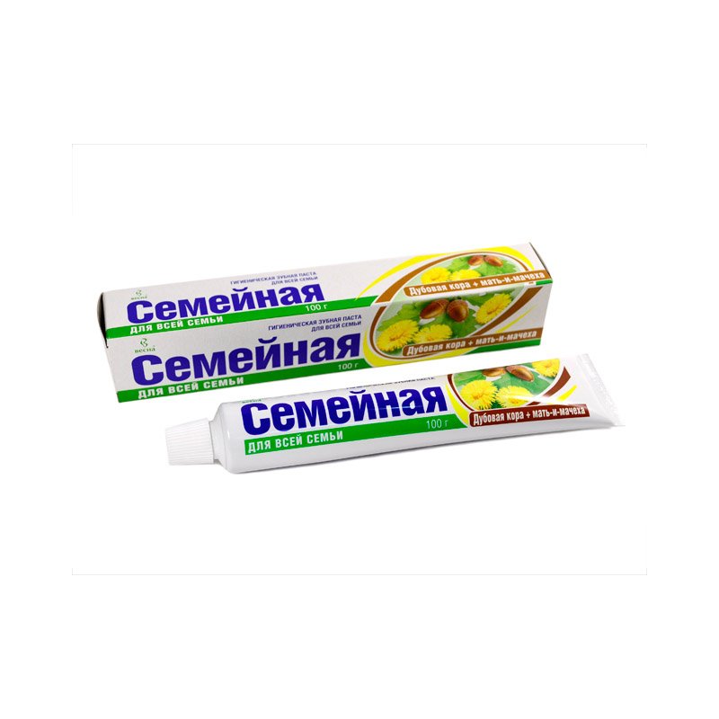 Зубная паста Семейная кора дуба и мать мачеха 100г