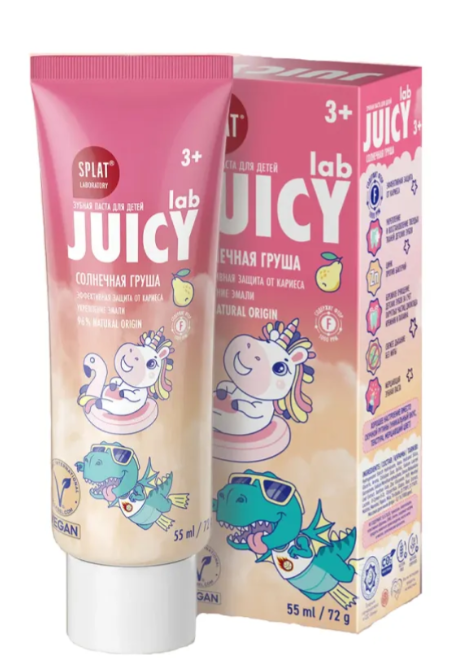 SPLAT Зубная паста JUICY LAB Солнечная грушка 55мл