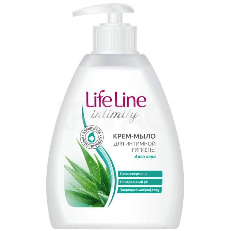 Крем мыло д/интимного ухода Life Line алое вера 28