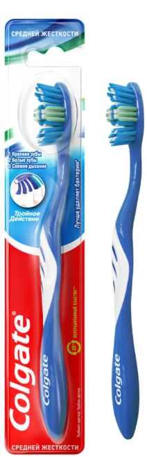 Colgate зубная щетка тройное действие