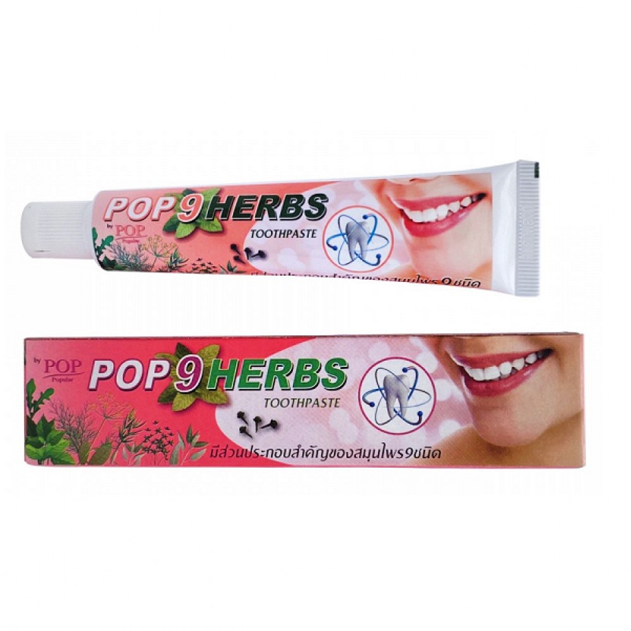 Pop 9 herbs растительная зубная паста 9 трав 30,0
