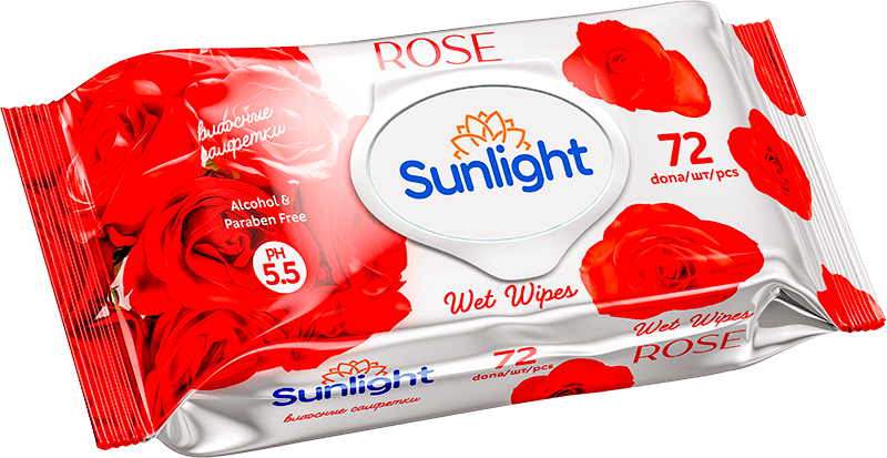 Салфетка влажный SUNLIGHT Rose №72