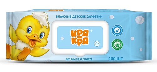 Салфетка влажный детскией Кря Кря №100