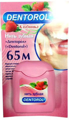 Dentorol зубная нить клубника 65м