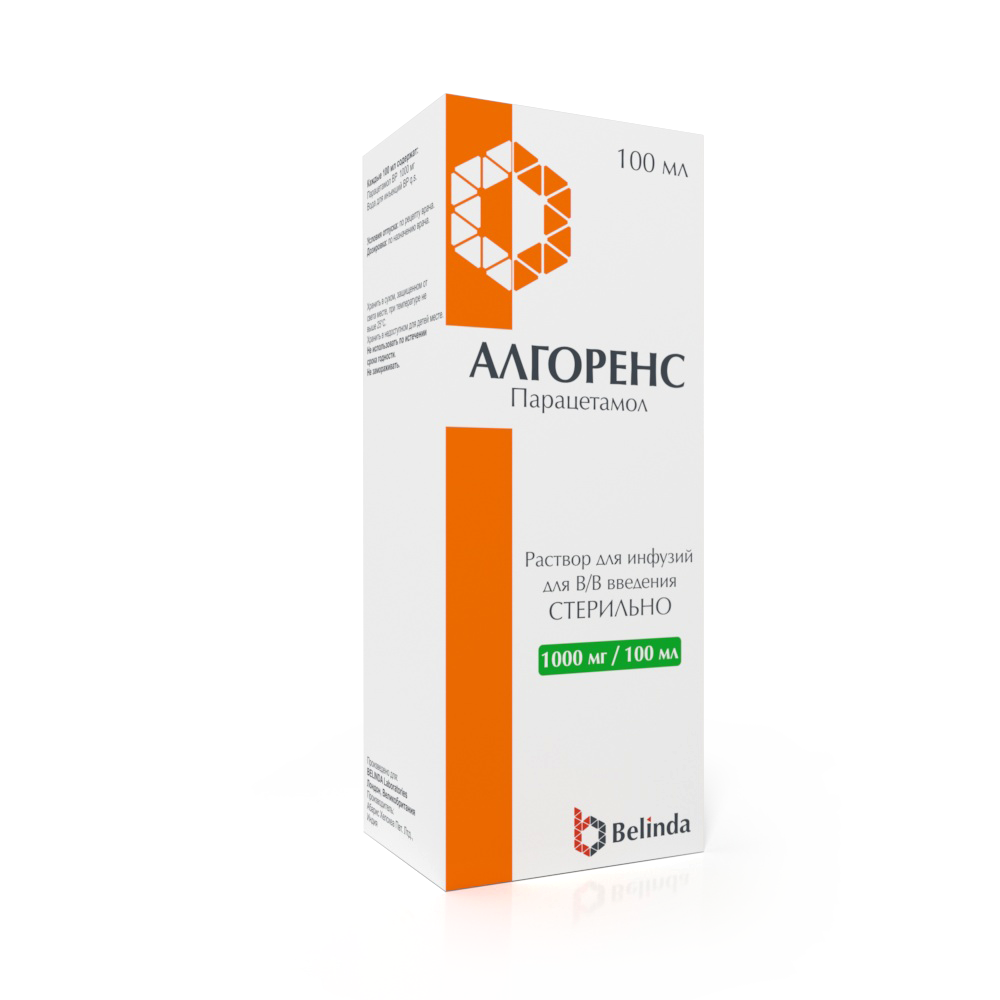 Алгоренс (Парацетамол) 1000мг  р-р Медифор р-р 100мл