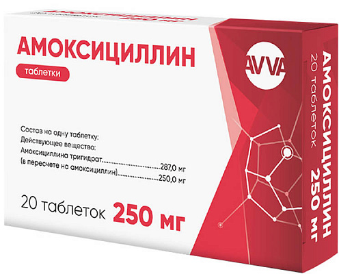Амоксицилин 250мг капс №100
