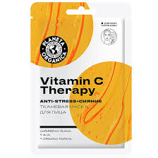 Маска тканевая Planeta Organica Pure для лица "Vitamin С Therapy" 30г Агф