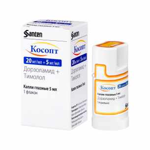 Косопт 20мг/мл + 5мг/мл капли глазные 5мл