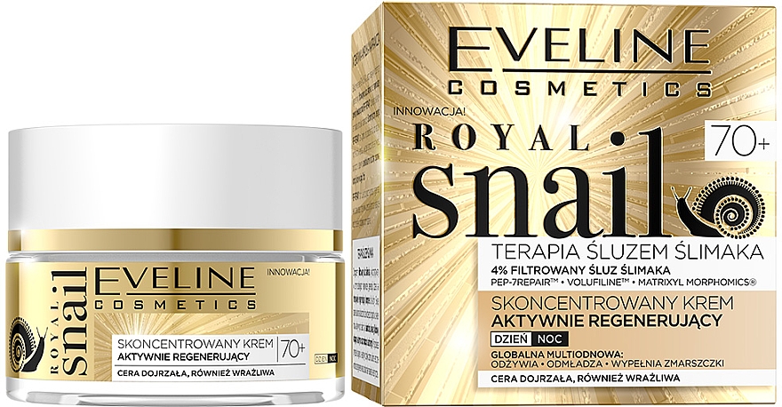 Концентрированный питательно-регенерирующий крем для лица и тела Eveline Royal Snail 200 мл