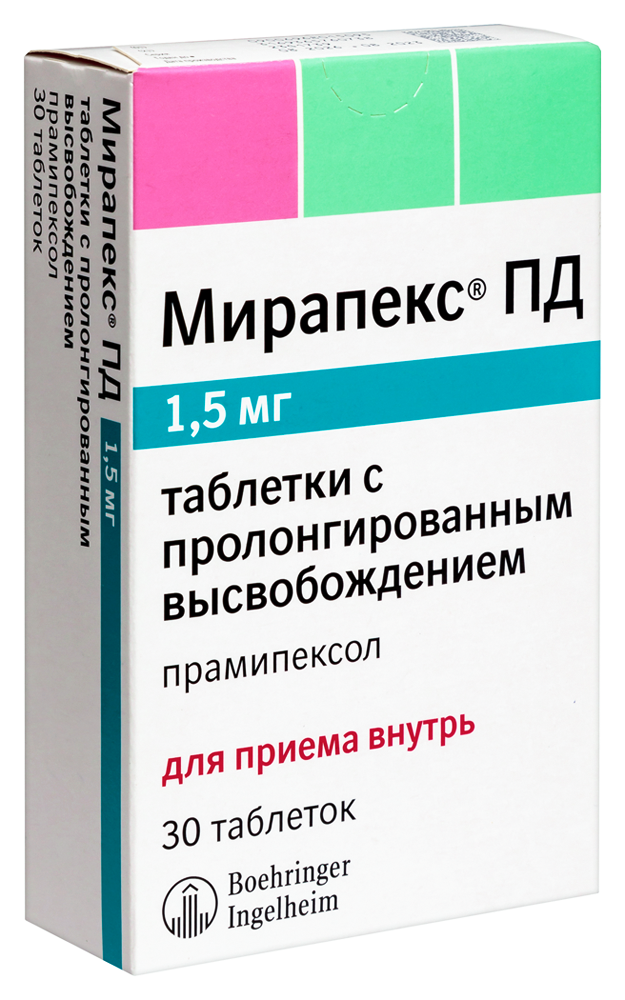 Мирапекс ПД 1,5мг таб №30