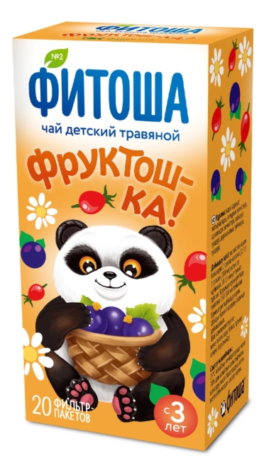 Фитоша n2 фруктош-ка чай травяной дет 1,5 n20ф/п