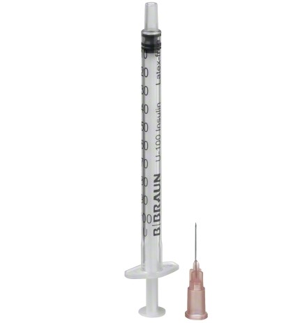Инсулиновый шприц 26G №1