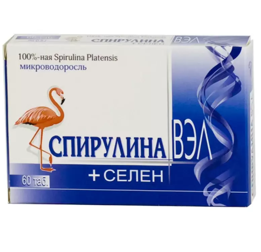 Спирулина ВЭЛ+Селен таб №60