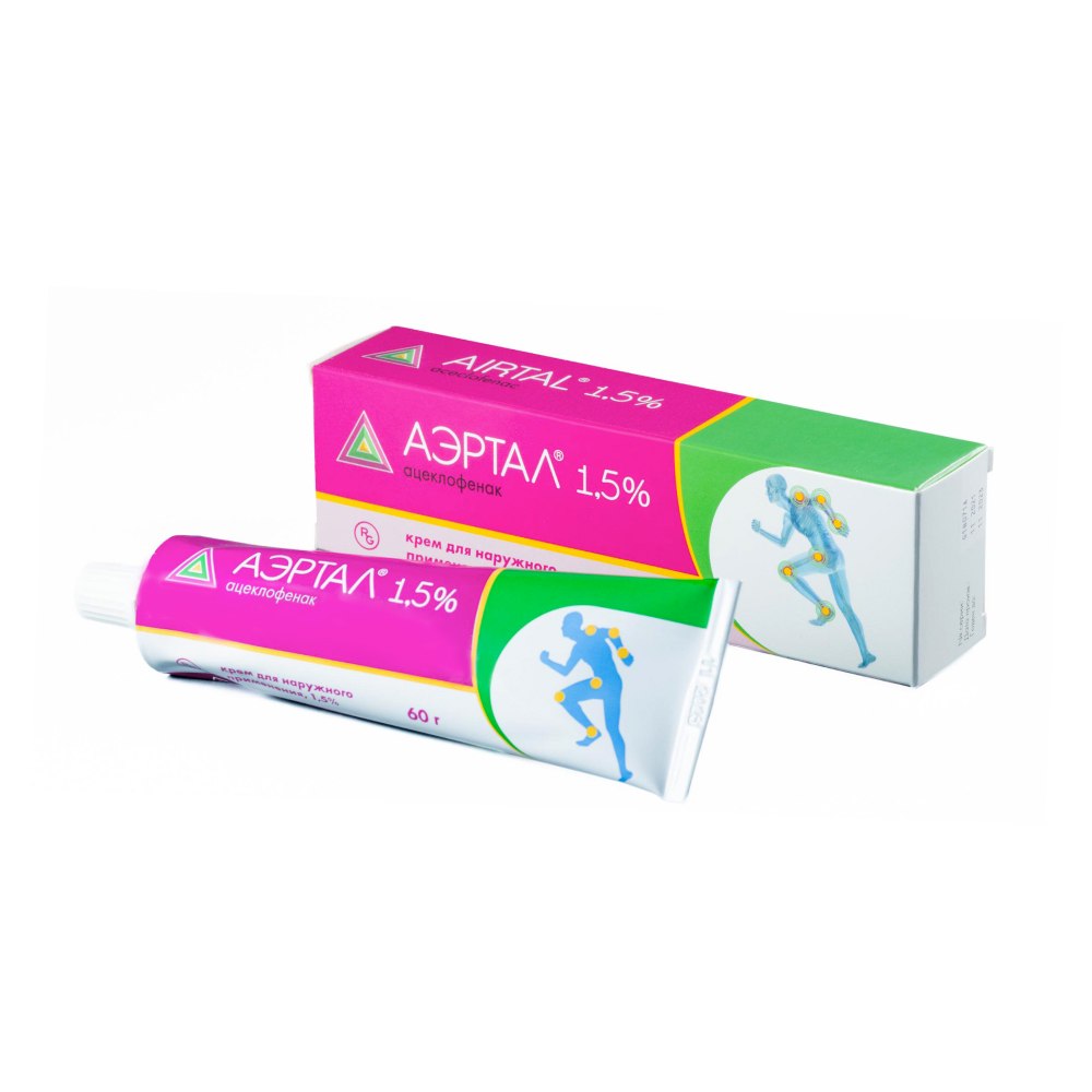 Аэртал крем 1,5% 60г