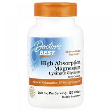 Магний глицинат Doctor's Best High Absorption 200мг таб №120