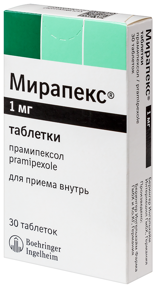 Мирапекс 1мг таб №30