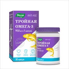 Тройная омега 3 Эвалар 950мг №30