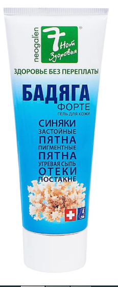 Нот здоровья бадяга форте гель 75мл