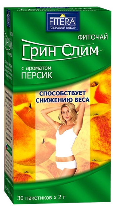 ФИТОЧАЙ ГРИН-СЛИМ ТИ ПЕРСИК 2,0 N30 ПАК