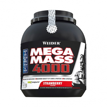 Weider Mega Mass 4000 Клубника 3000г фото в онлайн аптеки Aslpharm