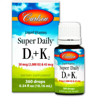 Витамин D3+K2 50мкг "Карлсон" фото в онлайн аптеки Aslpharm